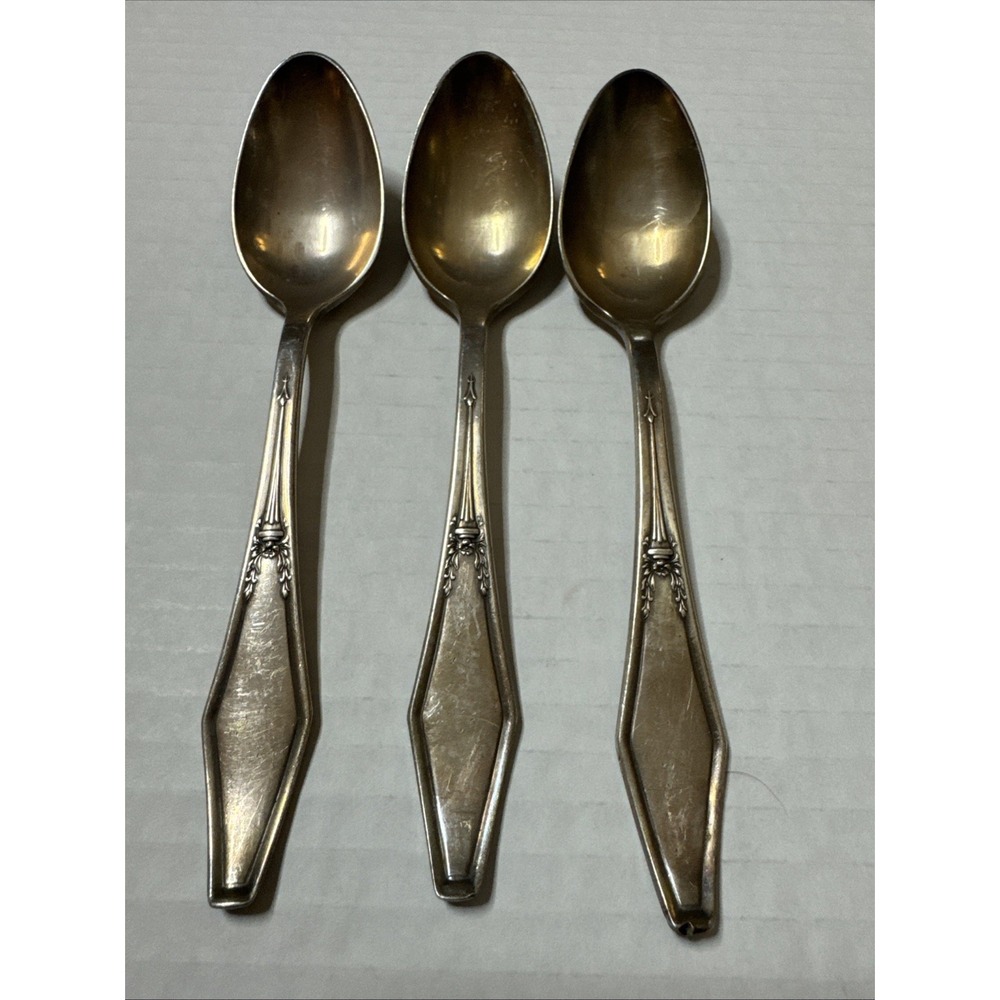 Jamestown International Silver Silver Plate 1916  TEASPOONS 6" no monogram (3)
